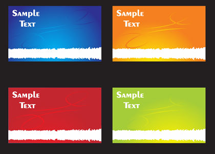 free vector A Series of Practical Card Templates
